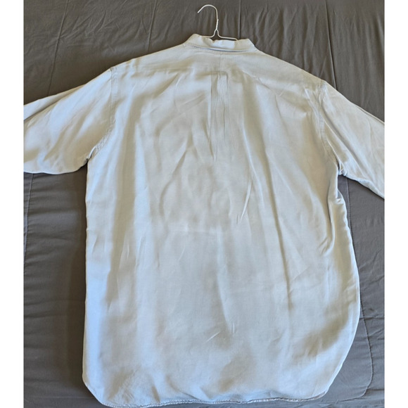 Ralph Lauren Blake Shirt Men L Blue Silk Linen Long Sleeve Button Down Old Money - Picture 3 of 5
